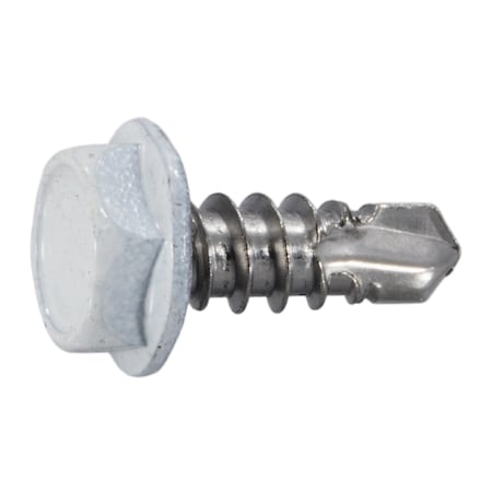 Midwest Fastener Self-Drilling Screw, #10 x 1/2 in, Painted Stainless Steel Flange Hex Head External Hex Drive 39584